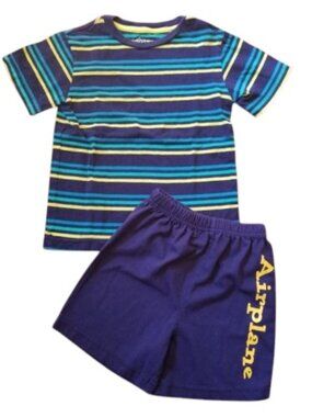 CIRCO Blue Striped Top SIMPLY BASIC Blue Shorts Boys Size 4-5 4T